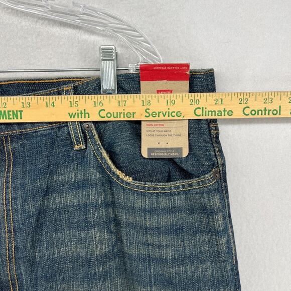 LEVIS 559 Jeans Mens 42x30 Relaxed Straight Fit Stretch Cotton Wash Blue NEW - Picture 14 of 16